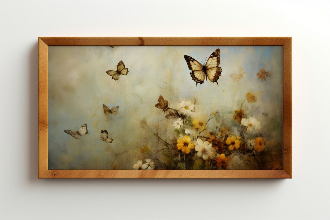 Butterflies Dancing Over a Blooming Wildflower Meadow Poster - Image 2