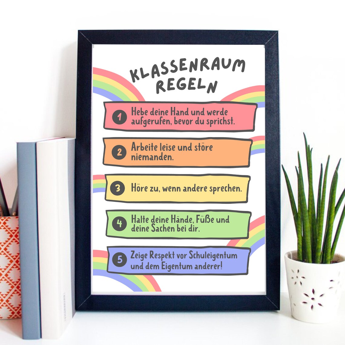Classroom Rules, Elementary School Motivation Poster