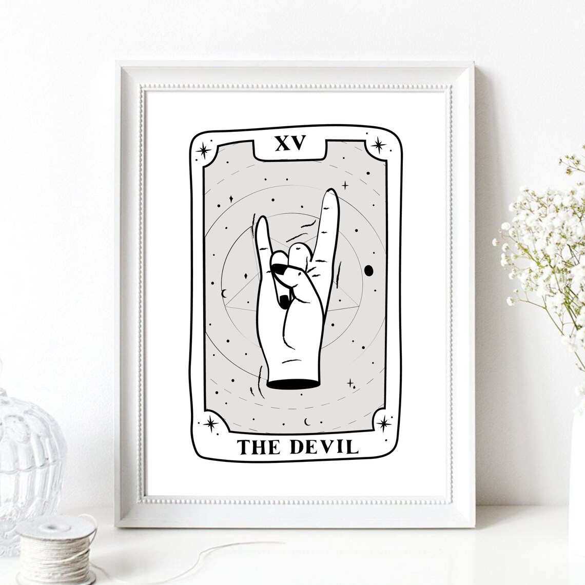 The Devil Tarot Card, Modern Fortune Telling Poster - Image 3