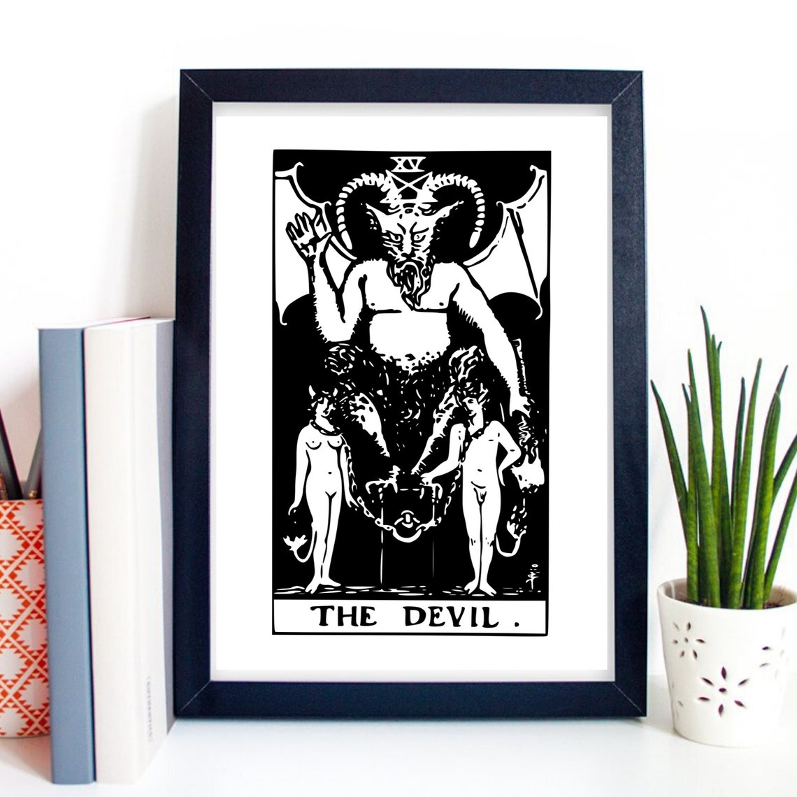 The Devil Tarot Card XV Rider Waite Gothic Occult Dark Art Poster - Image 3