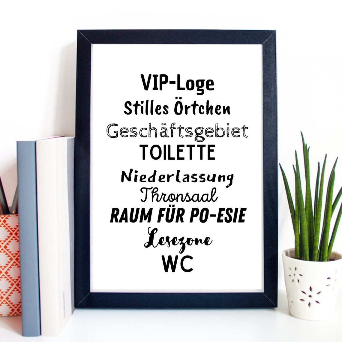 Funny Toilet Definitions German Bathroom Humor Wall Art Print - Image 2