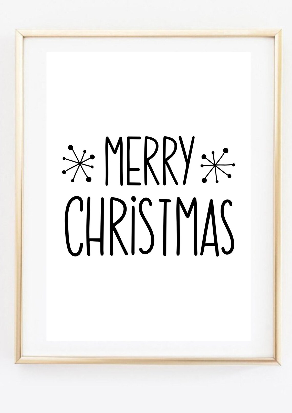 Merry Christmas Minimalist Typography Holiday Wall Decor Art Poster - Image 3