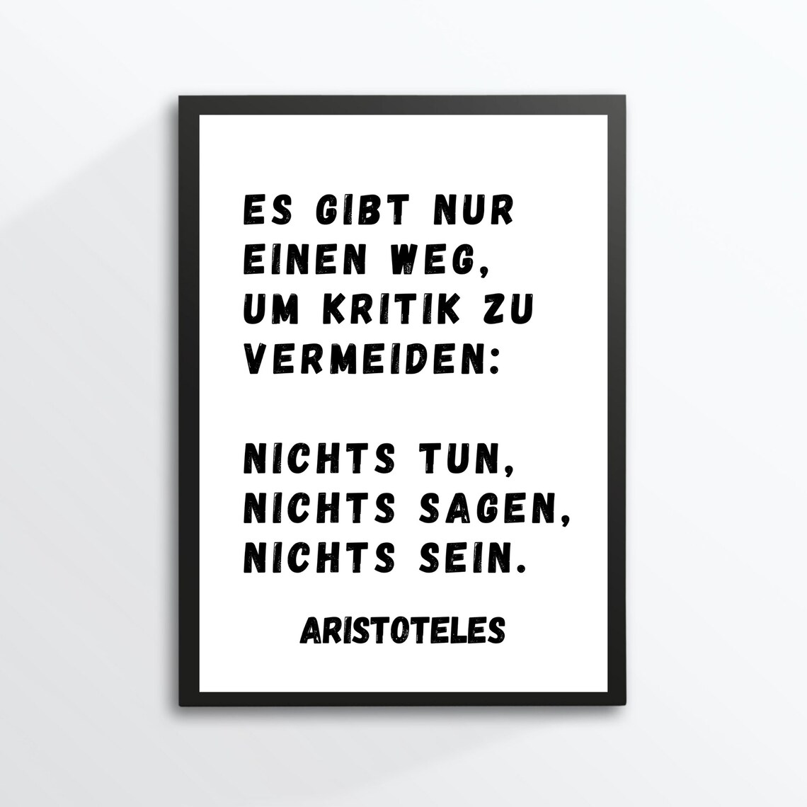 Aristotle Motivation Typography, Art Print