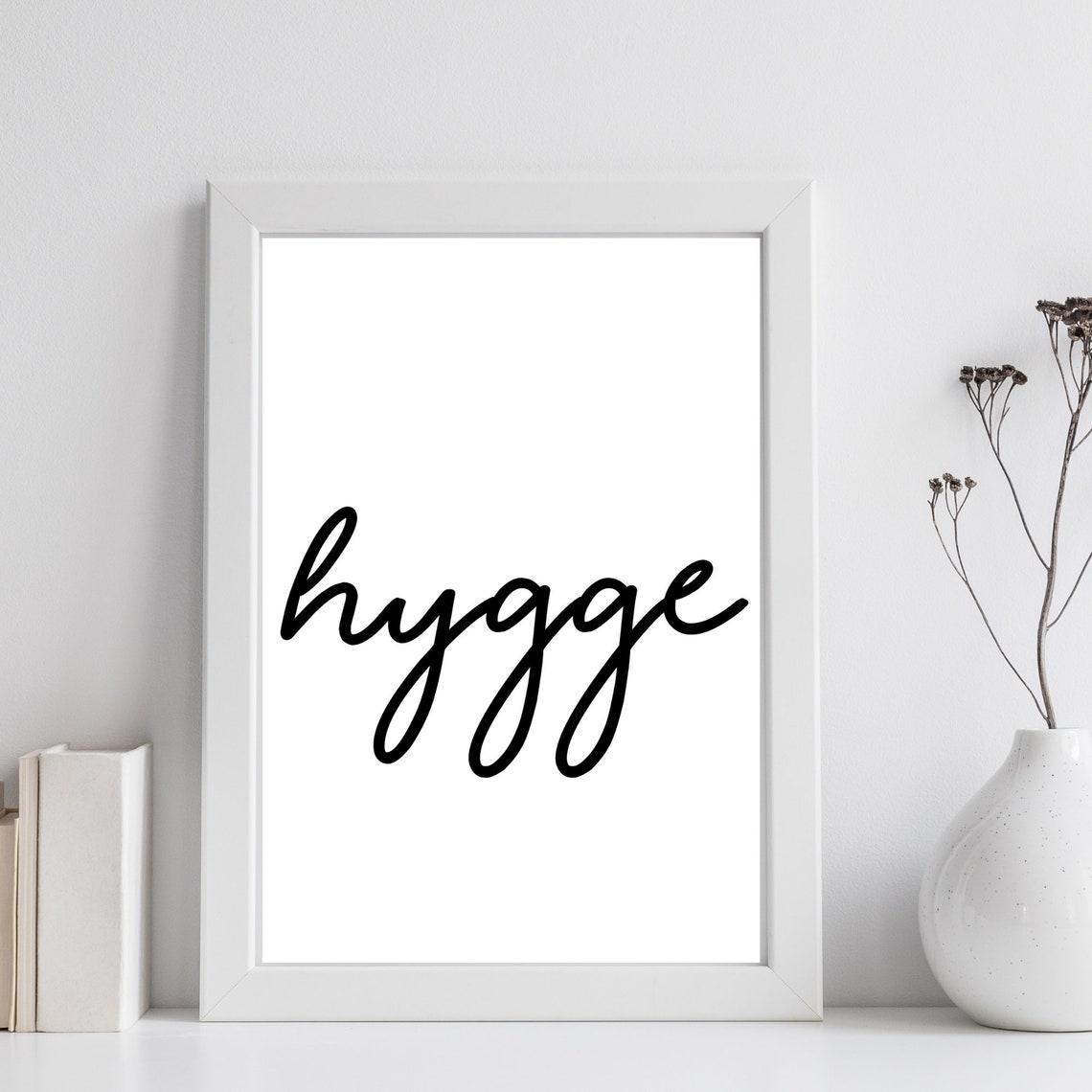Hygge Script Typography Cozy Danish Home Decor Minimalist Print - Image 3