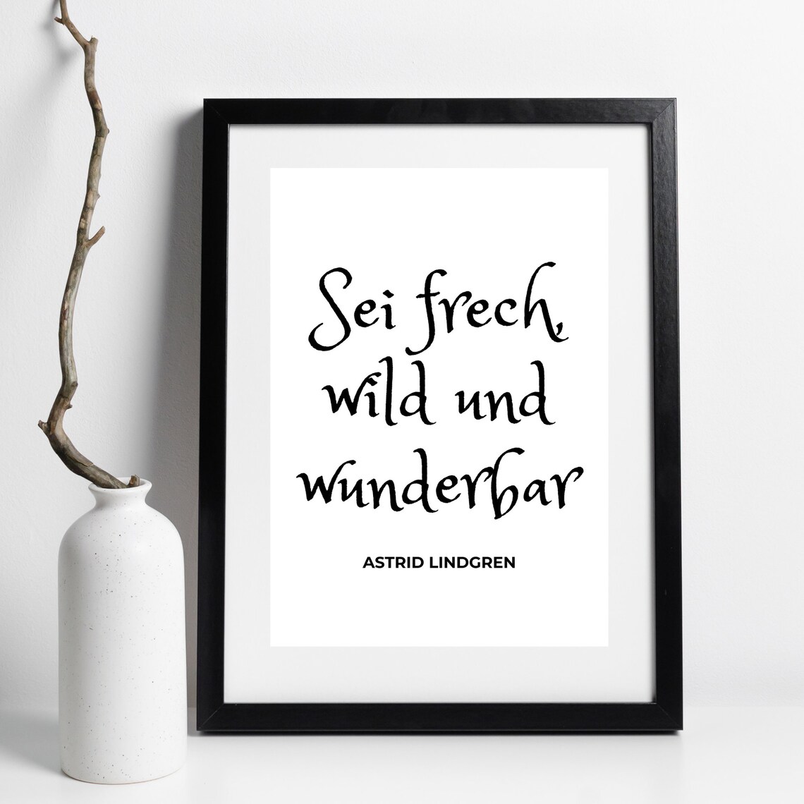 Be Cheeky Wild and Wonderful Astrid Lindgren German Quote Poster - Image 3