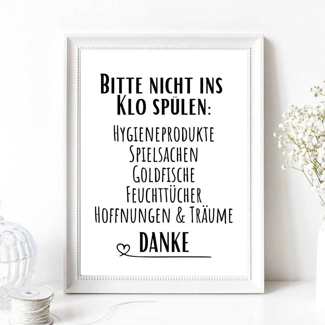 Din A4 Art Print Without Frame Funny Saying Please Do Not Flush The Toilet Toilet Toilet Bathroom Guest Toilet Toilet Paper Picture Print Poster