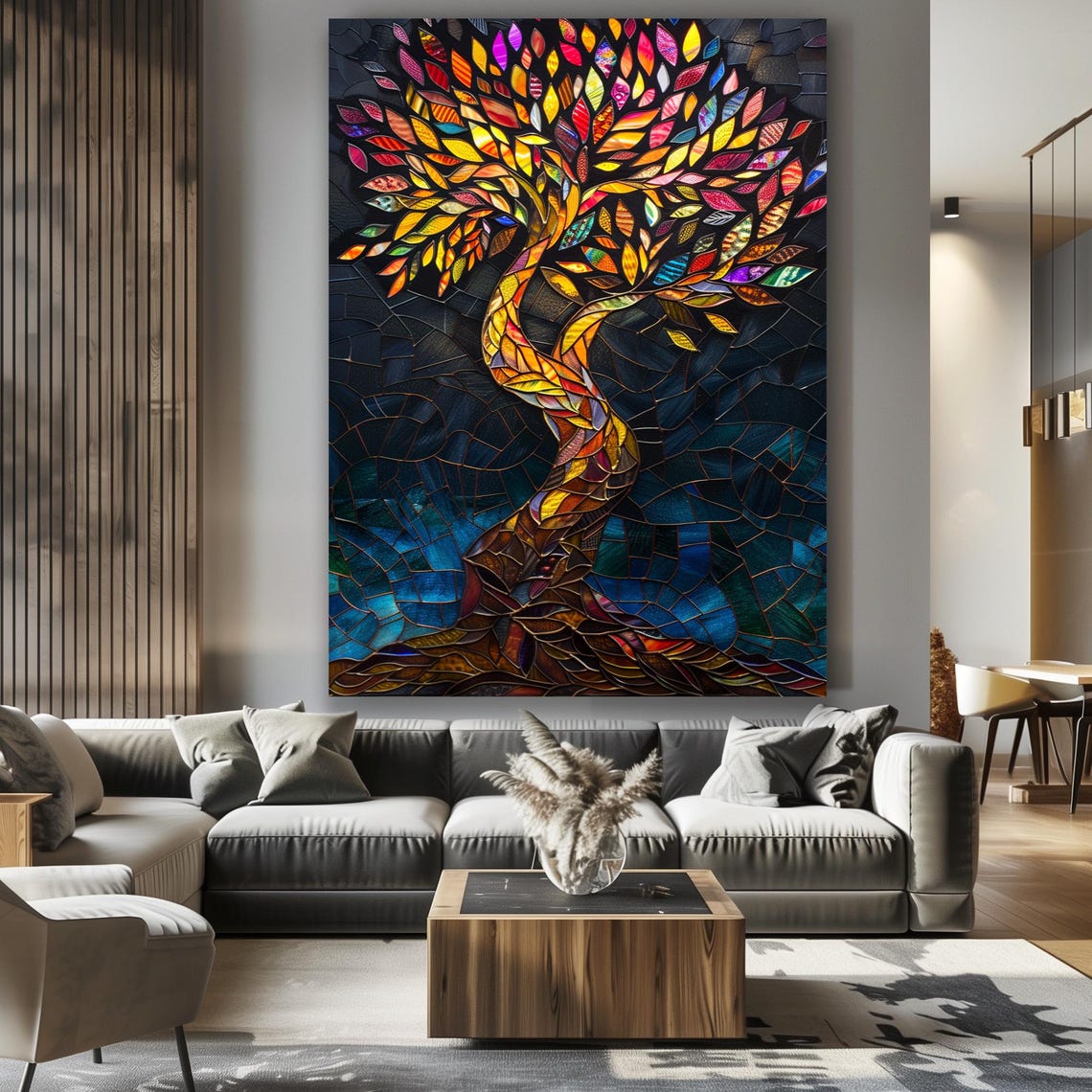 Tree Decor Wall Art Tree Art Extra Large Africa Decor Natural Tree Decor Nature Lovers Gift Home Decor Tree Of Life Art Decor - Image 6