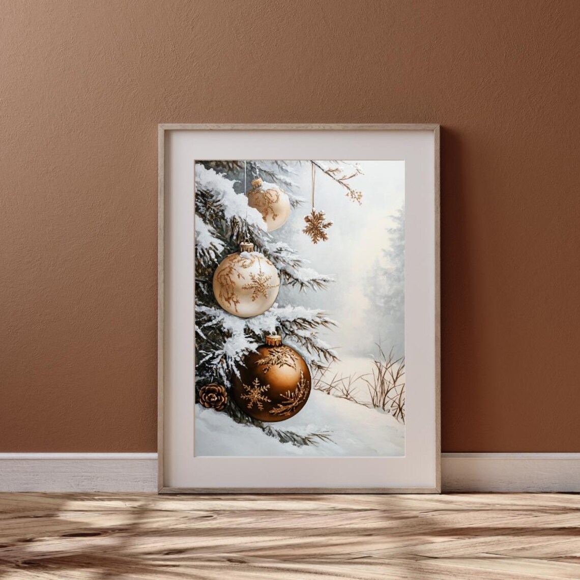 Pine Tree Christmas Art Print, Winter Forest Landscape - Image 6