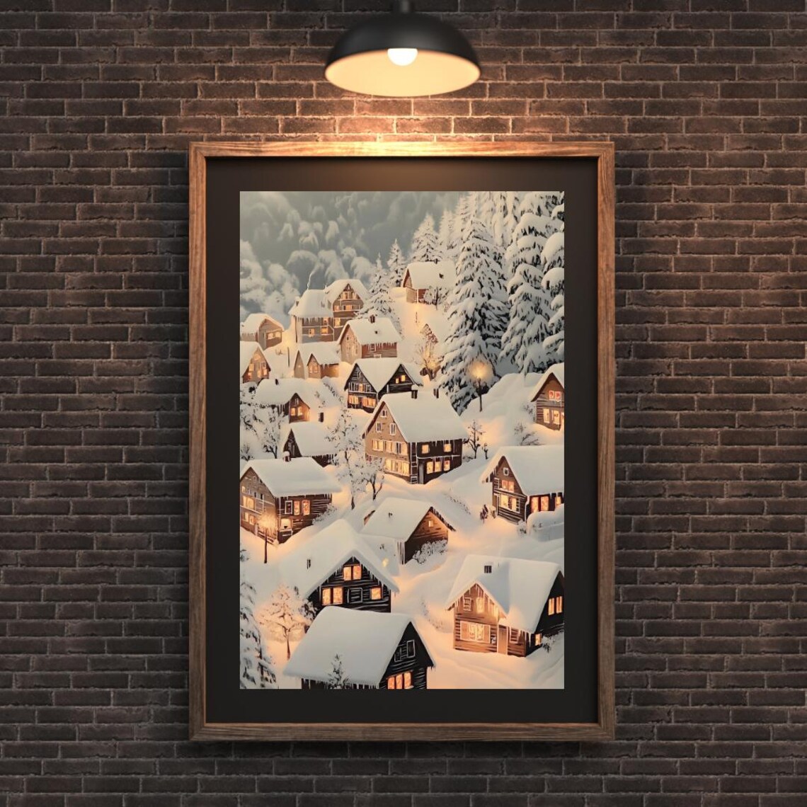 Winter Winderland Christmas Cottagecore Art Print - Image 4