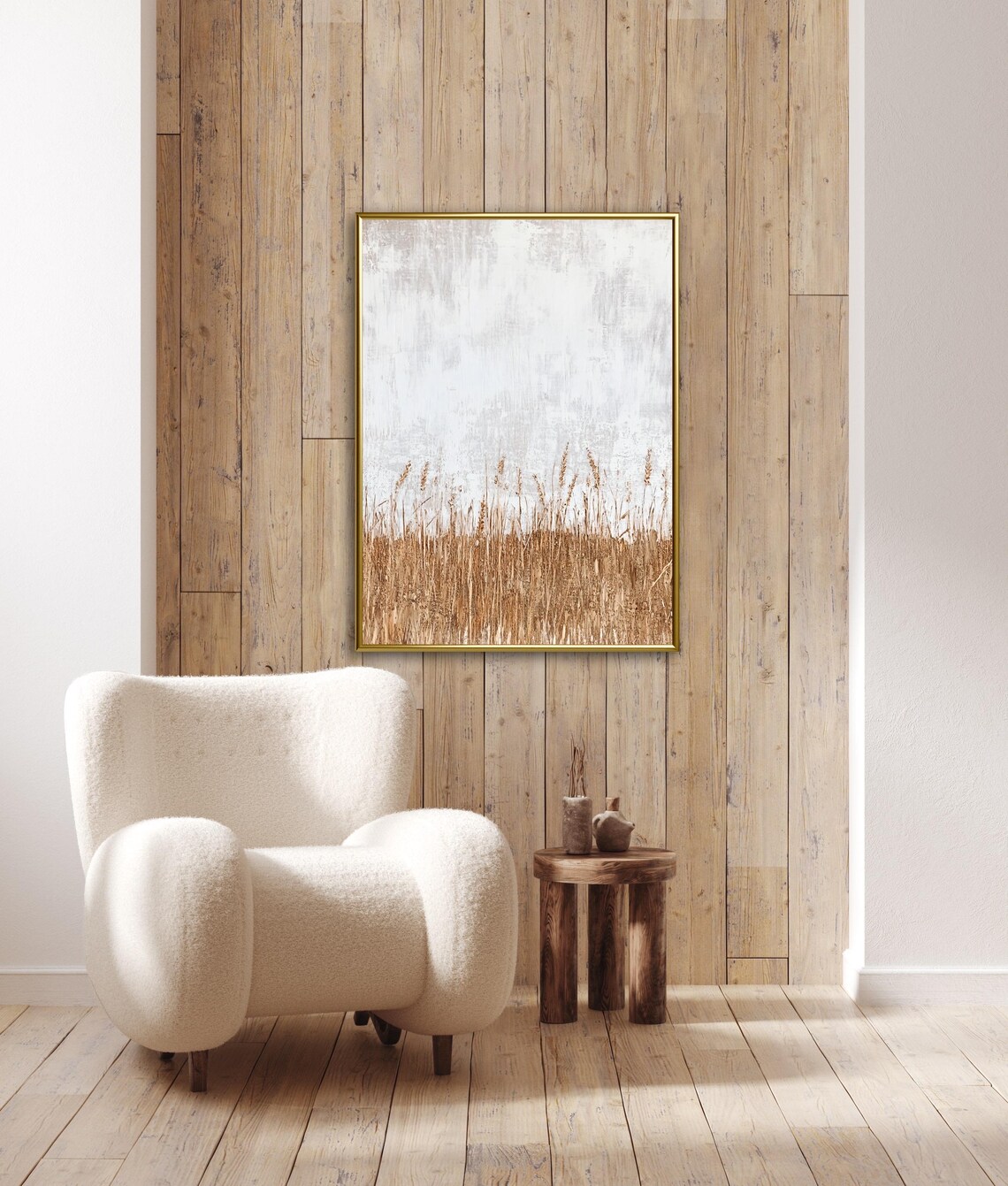 Minimalist Golden Wheat Field Modern Farmhouse Harvest Poster - Image 3