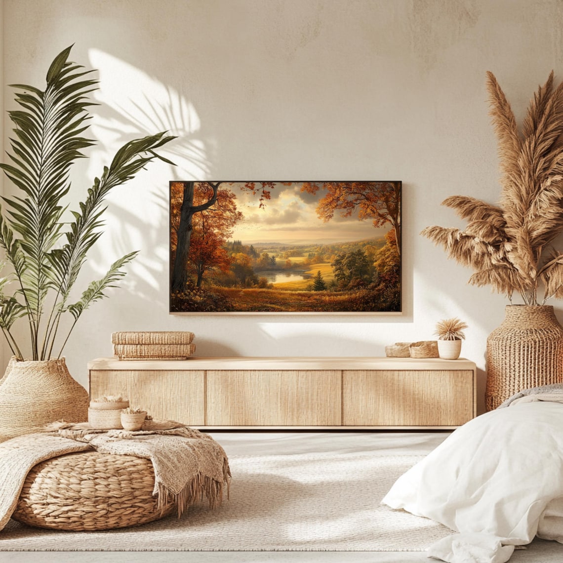 Vintage Autumn Landscape Wall Art Print, Earth Tones - Image 2