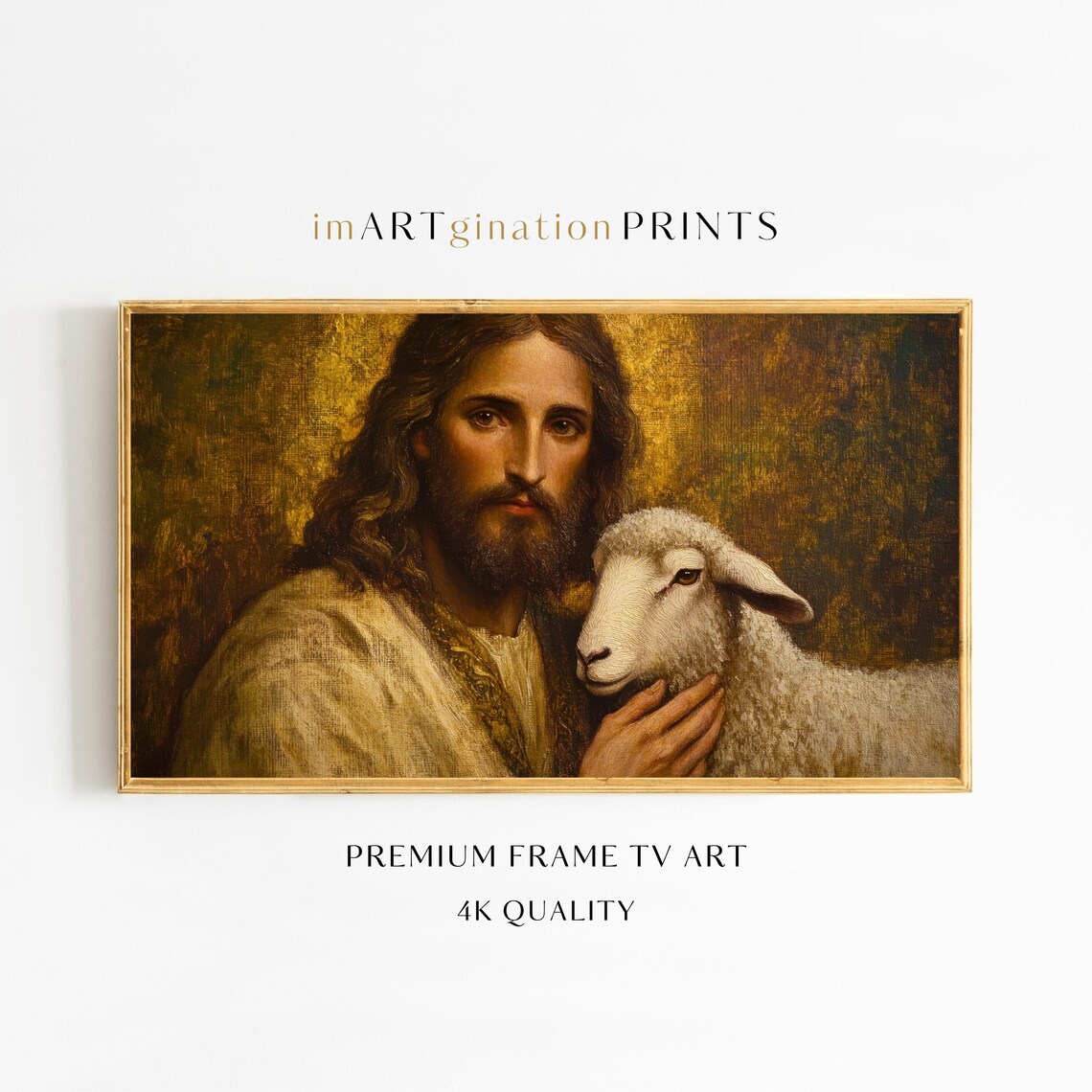 Jesus The Shepherd, Vintage Christian Art Print