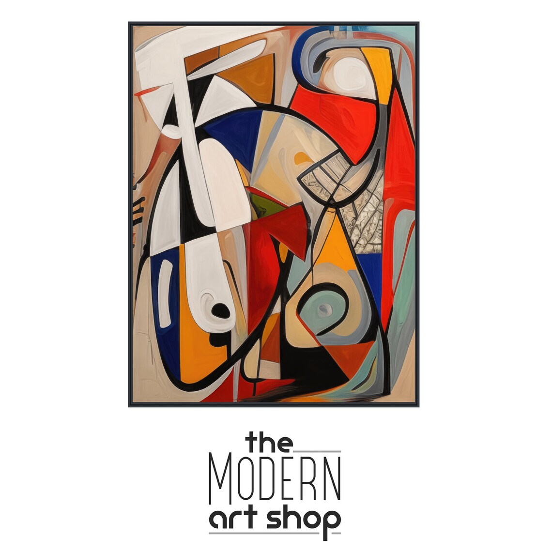 Tonal Trek Abstract Expressionist Wall Art Print - Image 4