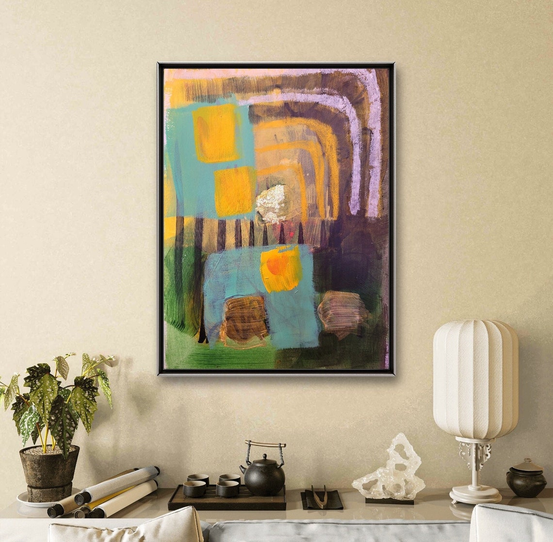 Abstract Painting Geometric Wall Art Home Decor Gift Modern Art Prints Unique Holiday Gift Boho Wall Art Contemporary Art Prints