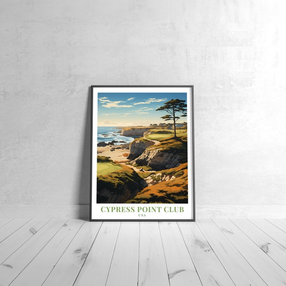 Cypress Point Club Vintage Travel Poster Retro Usa Art Print Colorful Home Decor Wall Unique Gift