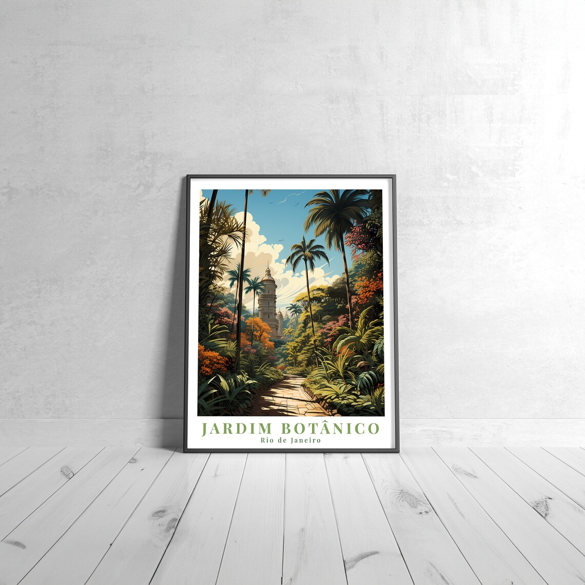 Jardim Botnico Vintage Travel Poster, Rio De Janeiro