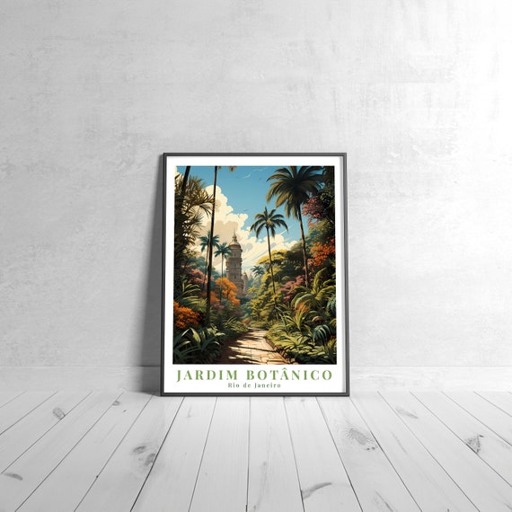 Jardim Botnico Vintage Travel Poster, Rio De Janeiro