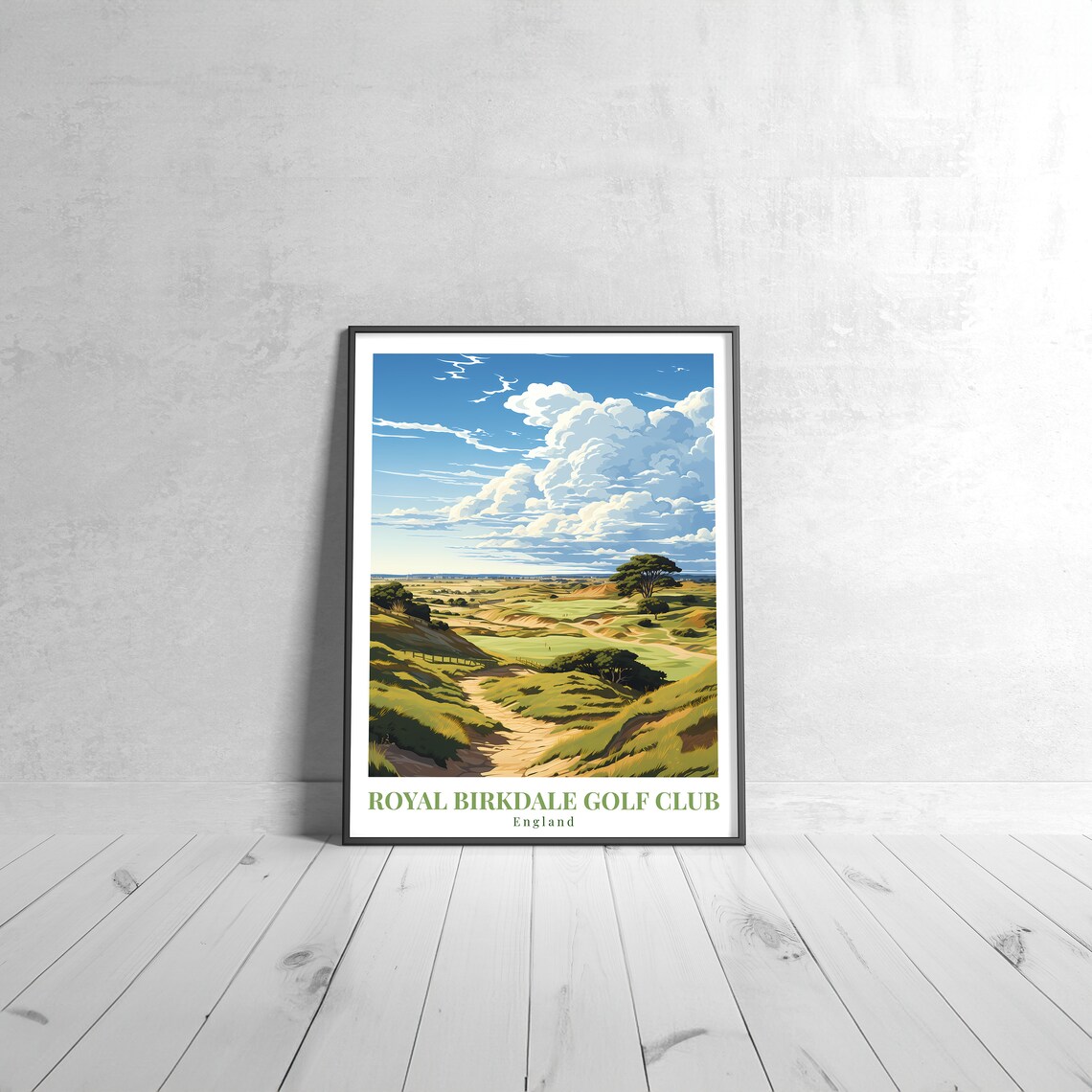 Royal Birkdale Golf Club England Links Course Vintage Travel Poster