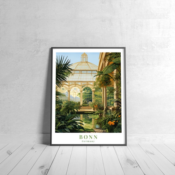 Bonn Vintage Travel Poster Retro Germany Art Print Colorful Home Decor Wall Unique Gift