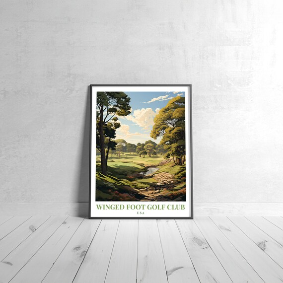 Winged Foot Golf Club USA Parkland Course Vintage Travel Poster