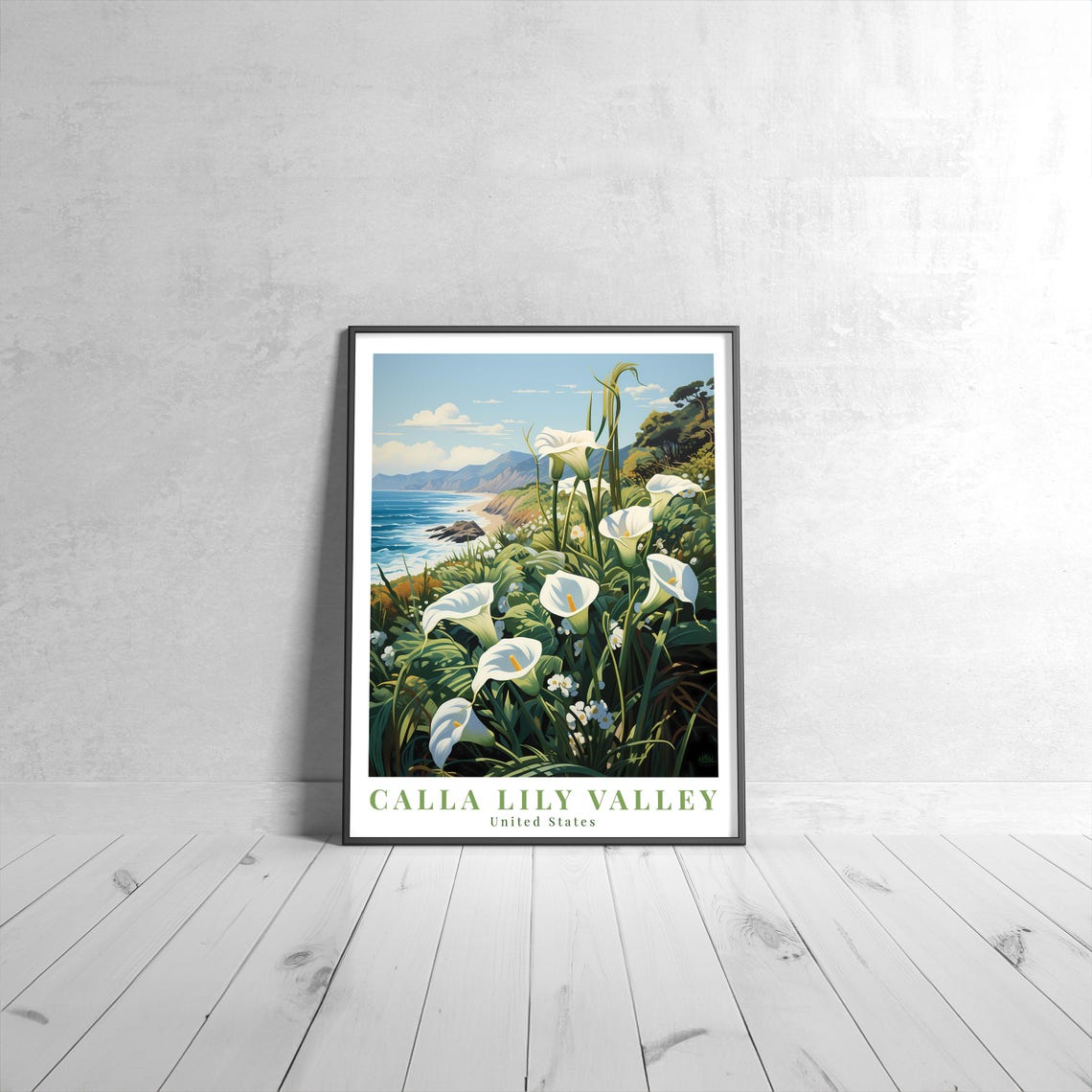 Calla Lily Valley Vintage Travel Poster