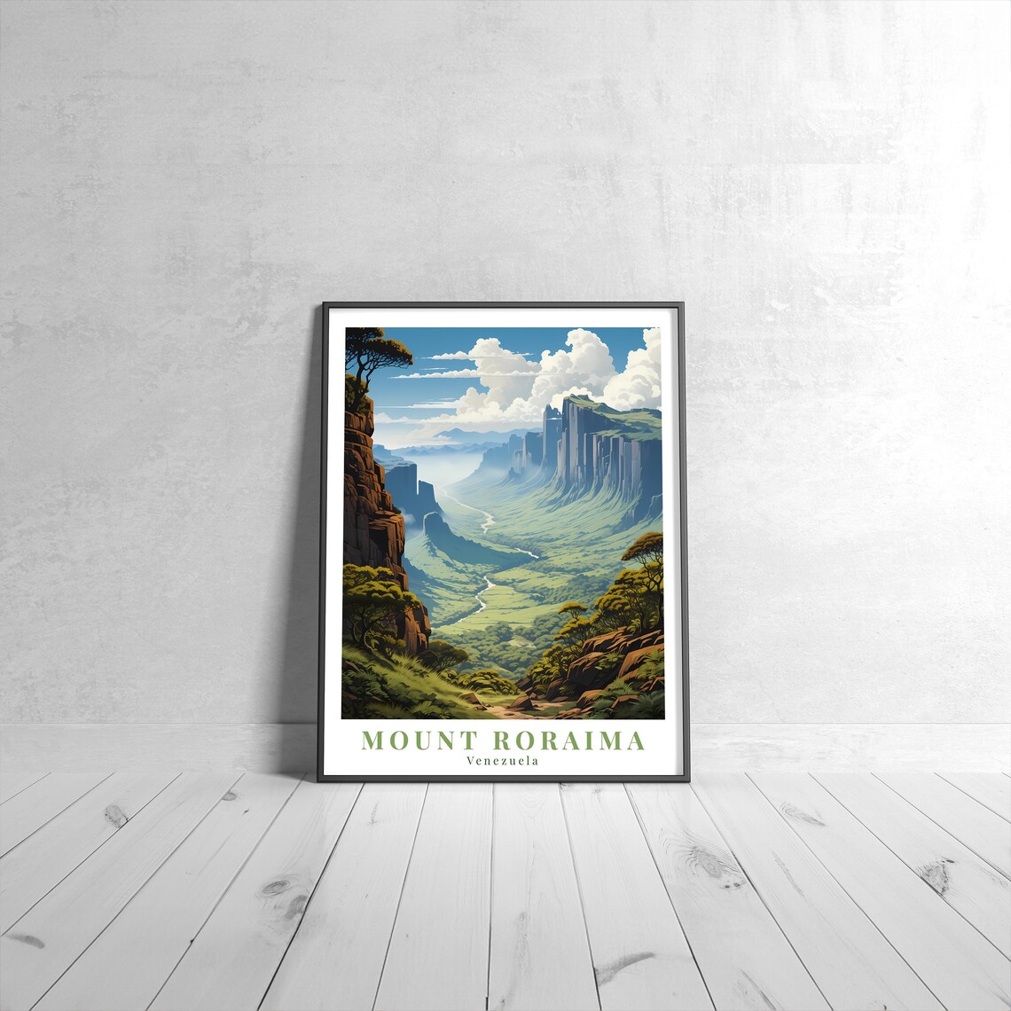 Mount Roraima Vintage Travel Poster, Venezuela