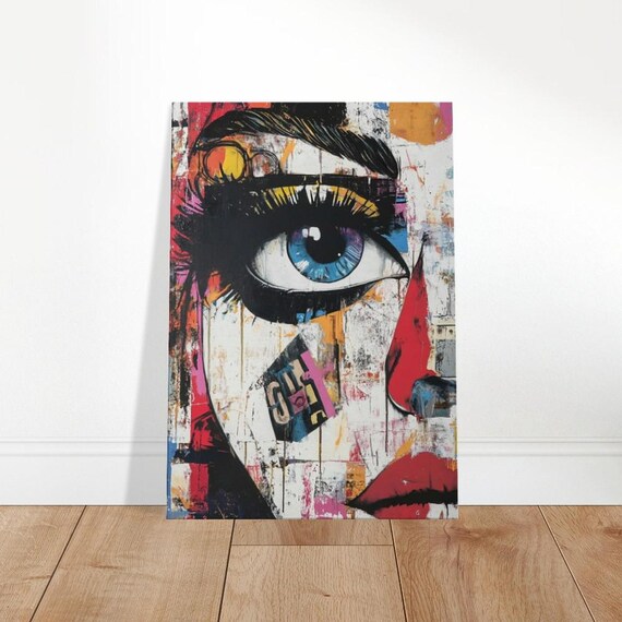 Abstract Eye Pop Art Vibrant Aigenerated Canvas Print
