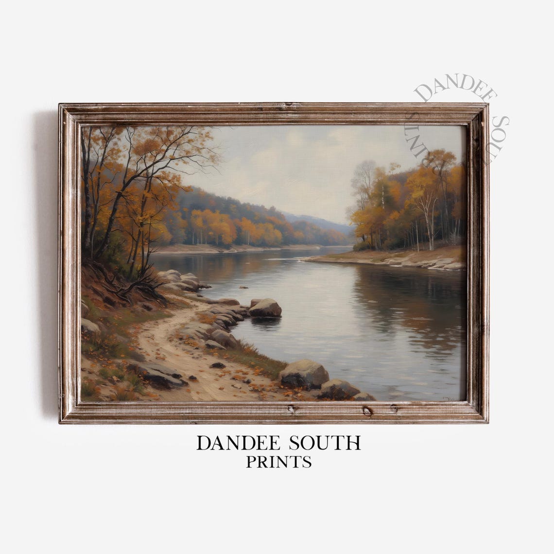 Fall Landscape Wall Art Vintage Autumn Countryside Home Decor Rustic Painting 613