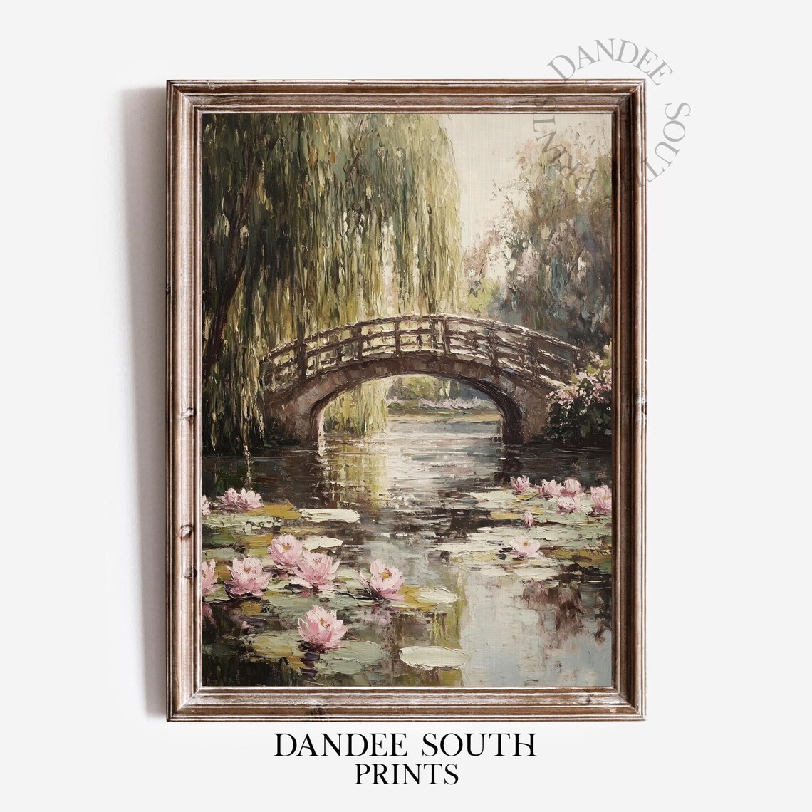 Monet-Inspired Water Lily Pond Landscape Art Print