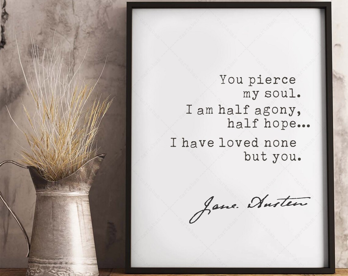 Jane Austen Persuasion Quote Poster for Book Lovers