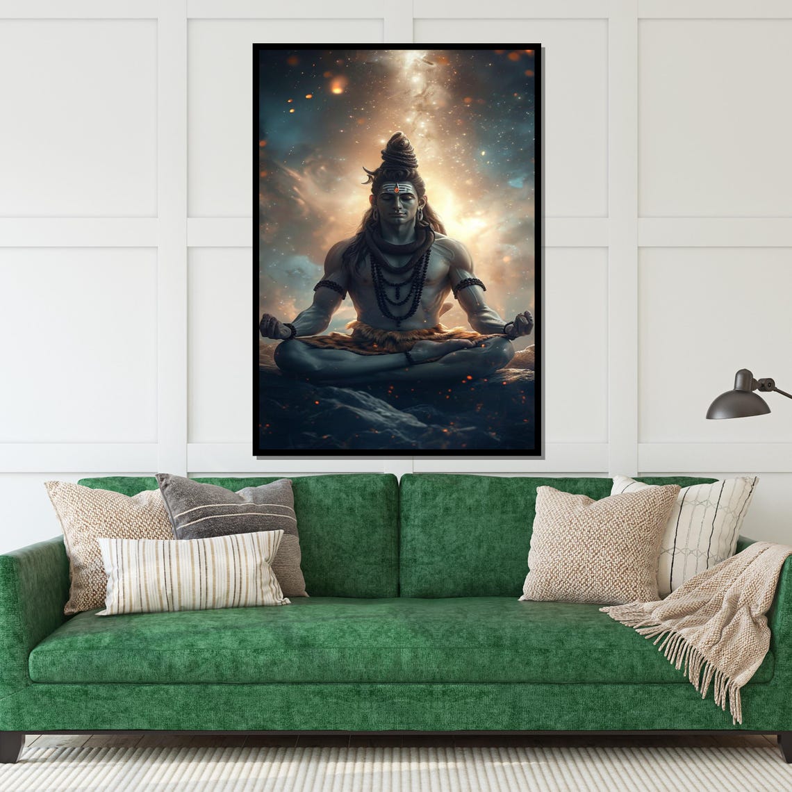 Lord Shiva Meditating Cosmic Galaxy Sky Divine Deity Art Poster - Image 5