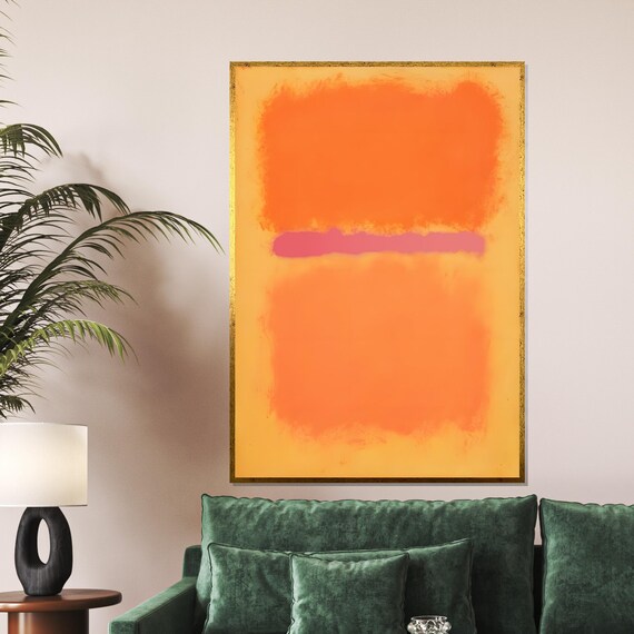 Orange Abstract Rothko Style Art Modern Wall Art Color Field Abstract Expressionism Ready To Hang Decor Art Print