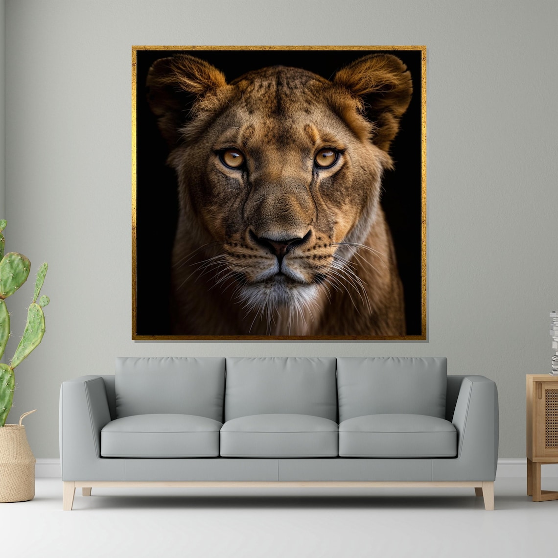 Majestic Lioness Art Print, Wildlife Portrait