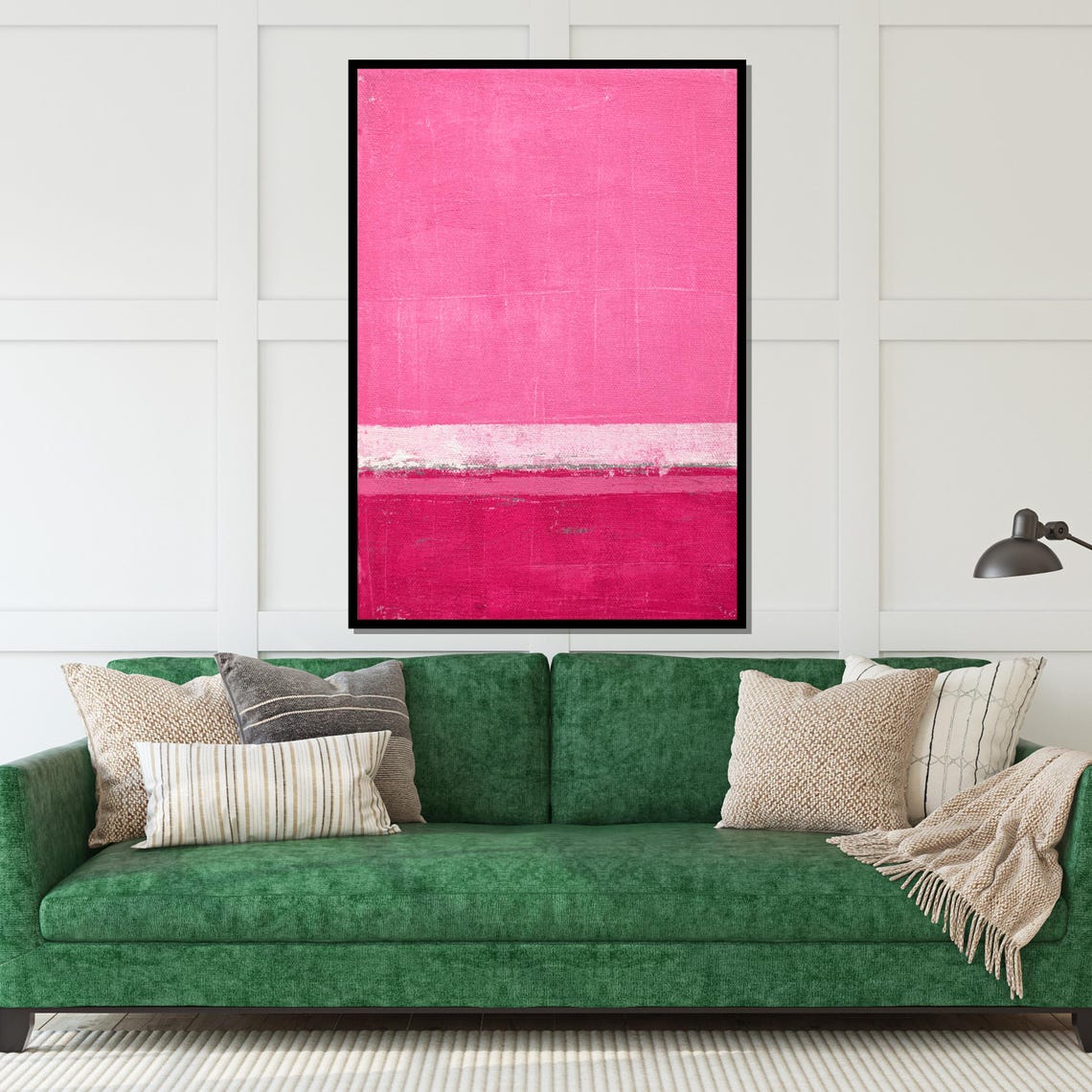 Vivid Pink Tone Minimalist Color Field Modern Soft Art Poster - Image 5