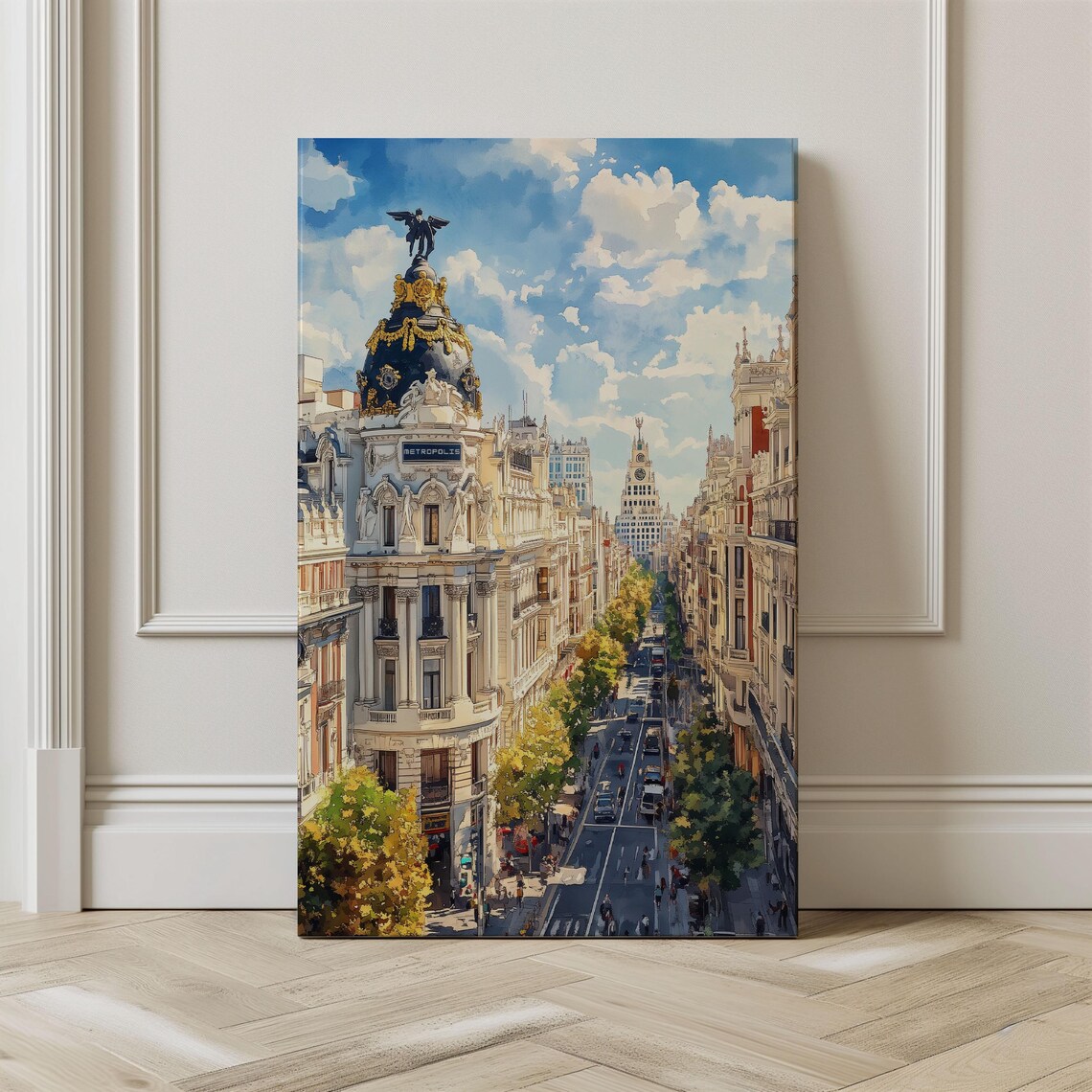 Madrid Watercolor Travel Poster, Spain Wall Art - Image 3