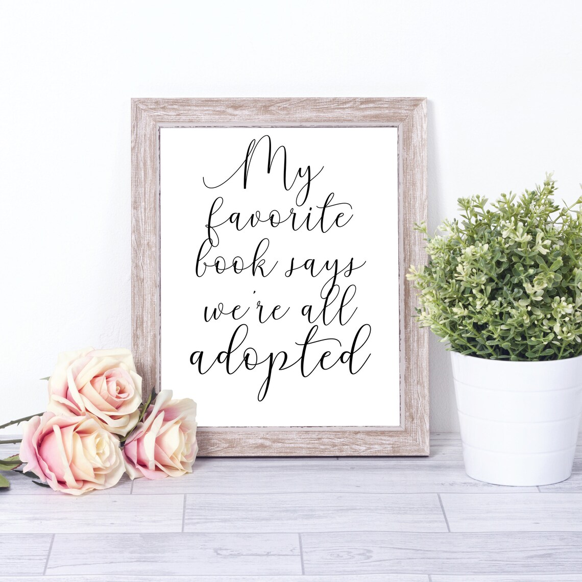 Adoption Day Sign, My Favorite Book Says We 27re All Adopted