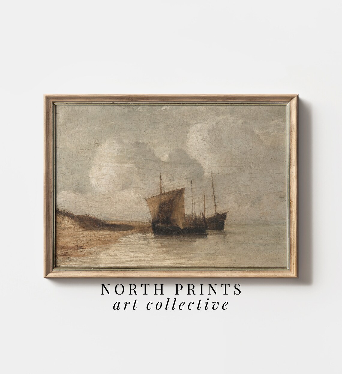 Rustic Vintage Sailboats, Coastal Art Print - Image 4