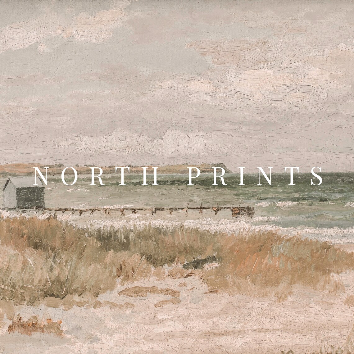 Beach House Painting, Vintage Coastal Art Print - Image 2