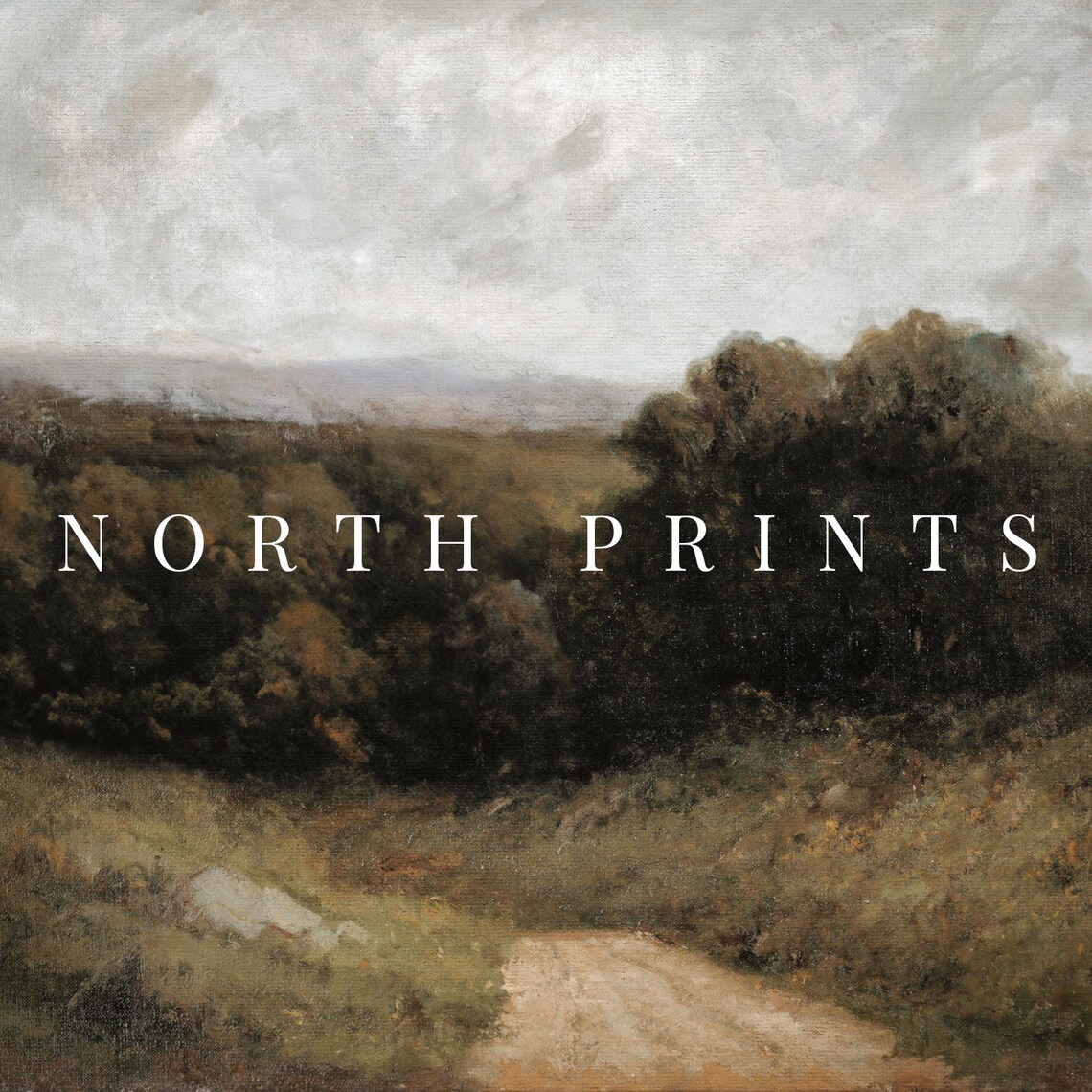 Moody Country Road Landscape, Vintage Art Print - Image 3