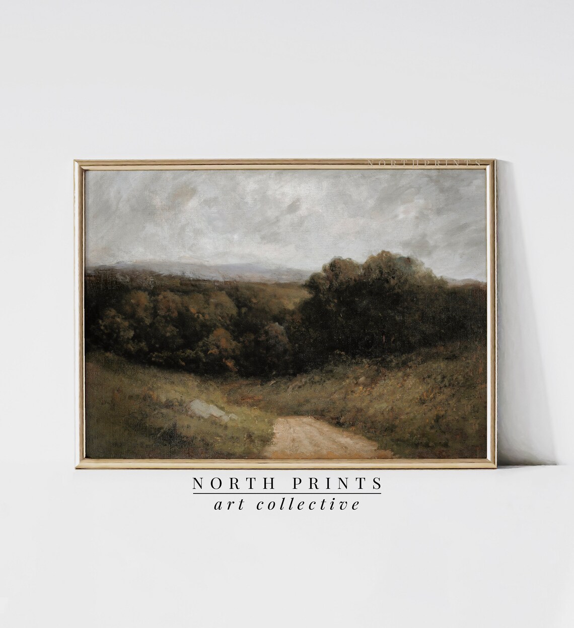 Moody Country Road Landscape, Vintage Art Print - Image 2