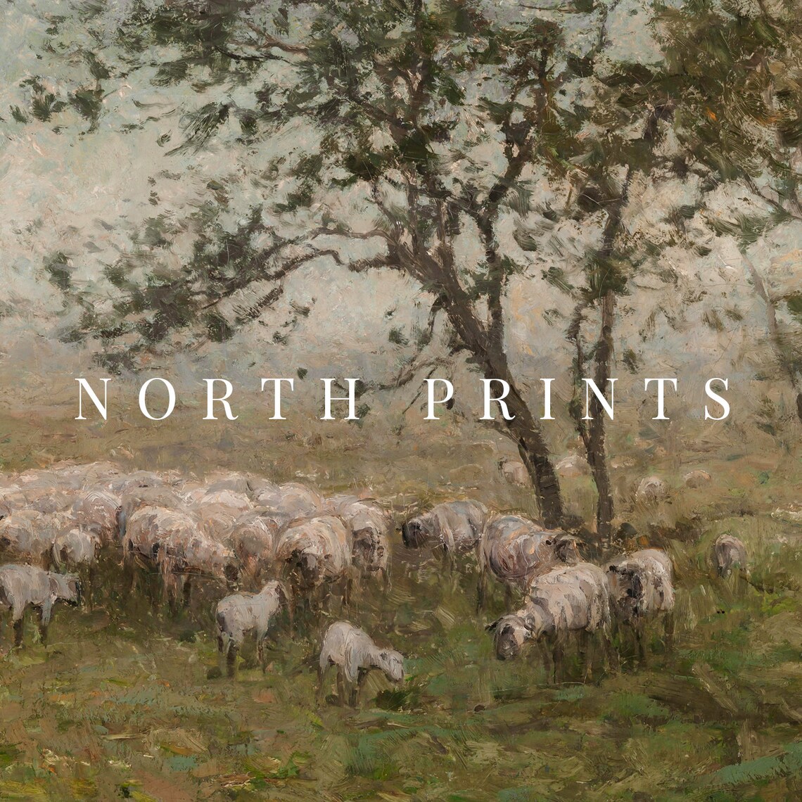 Sheep Oil Painting Vintage Farm Animal Art Print - Image 4