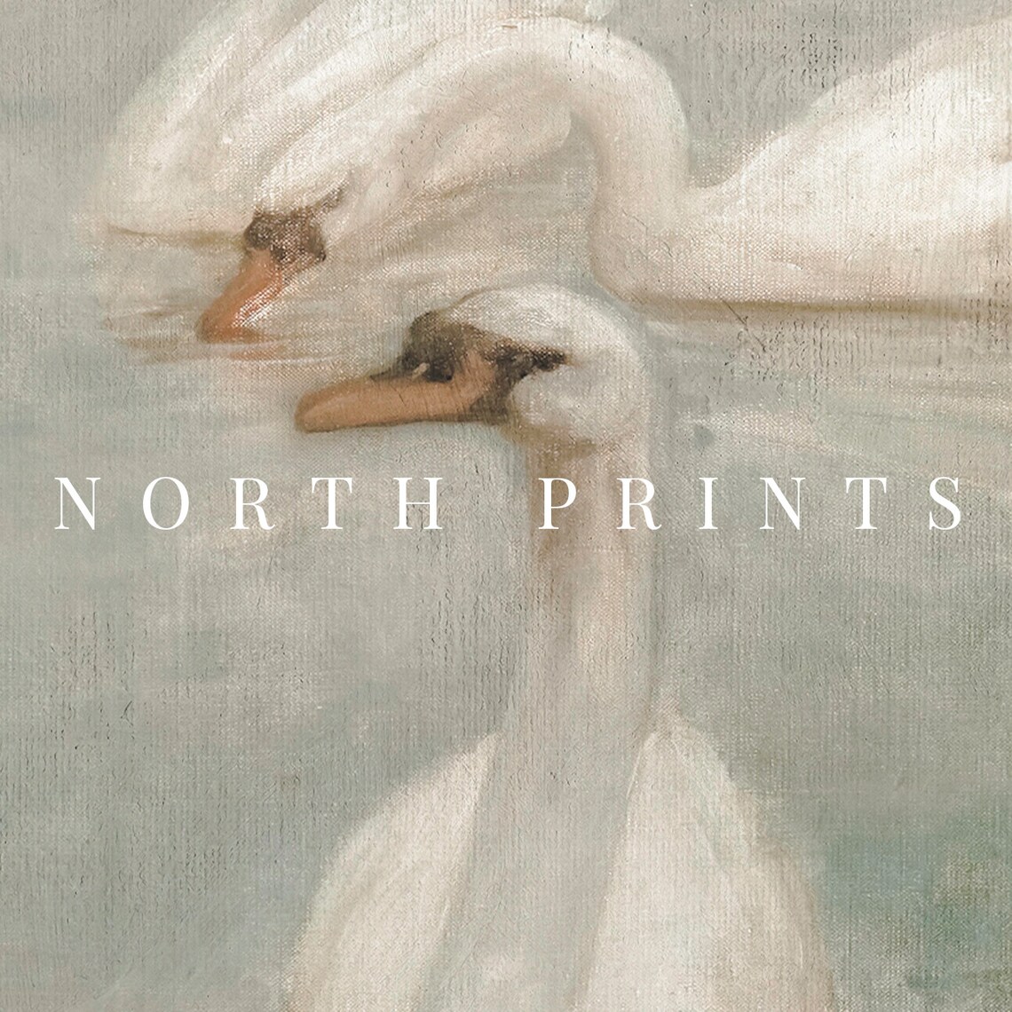 Vintage Swan Pastel Farmhouse Nursery Art Print - Image 2