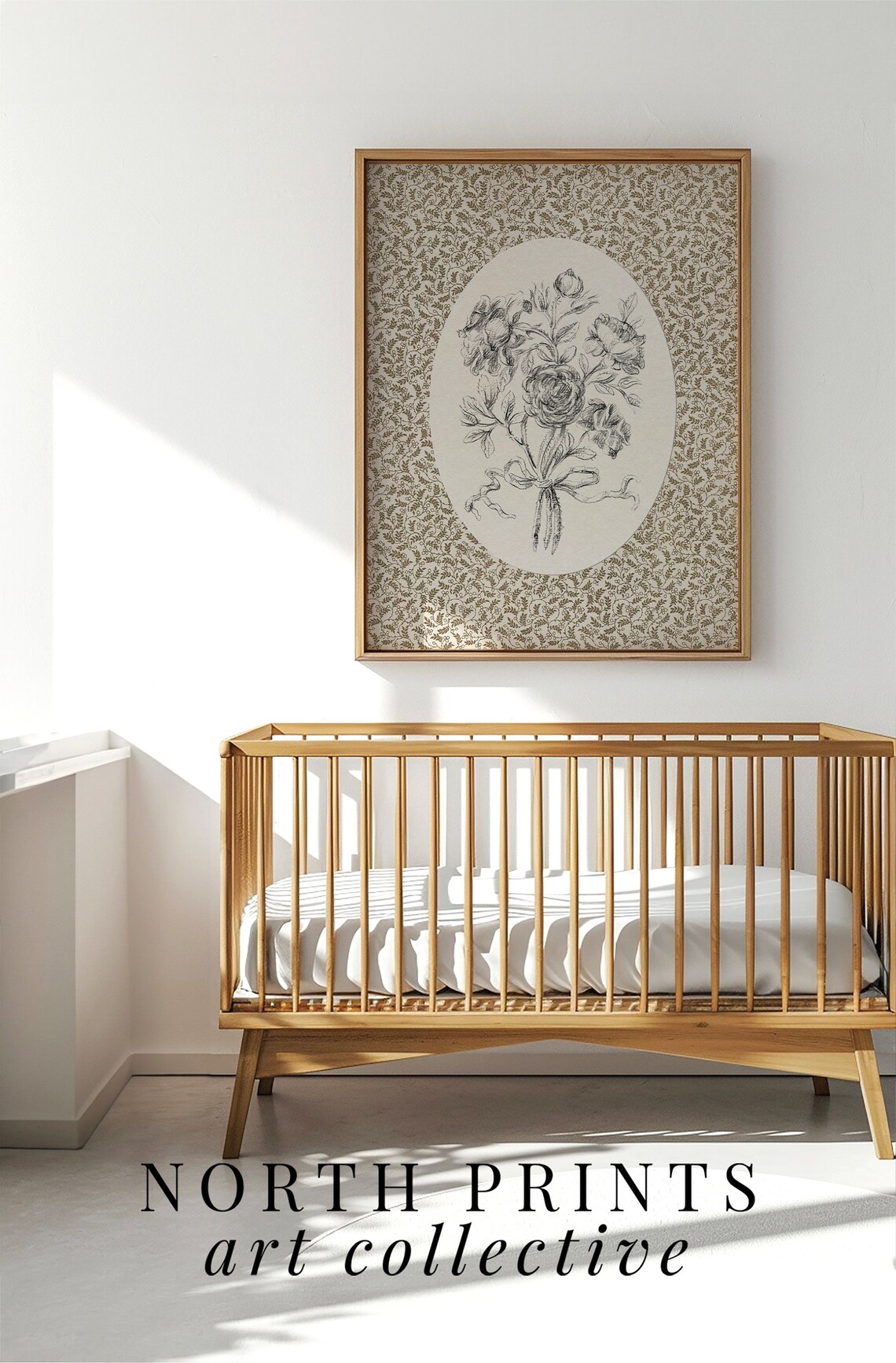 Botanical Nursery Floral Sketch Art Print - Image 3