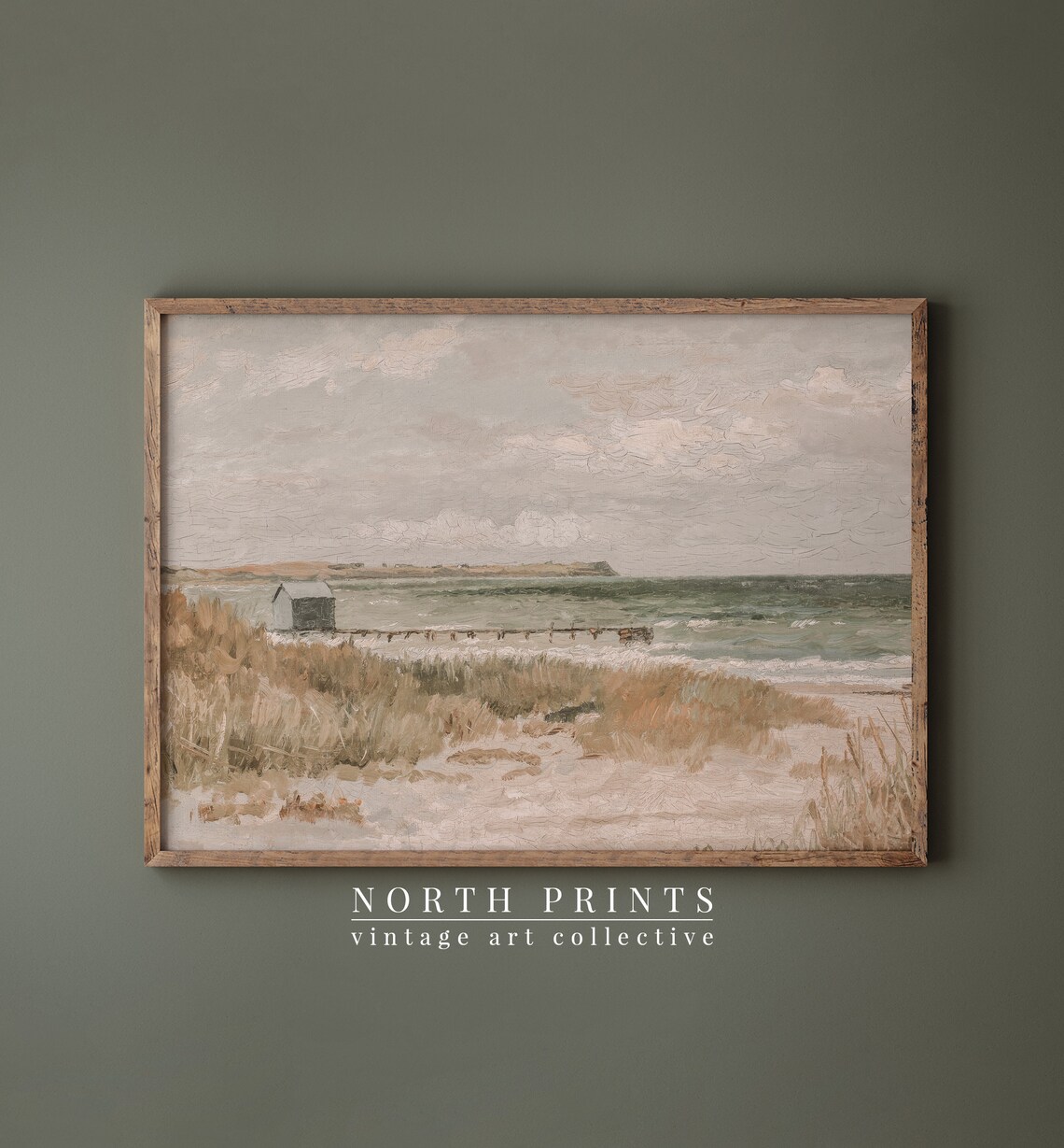 Beach House Painting, Vintage Coastal Art Print - Image 3