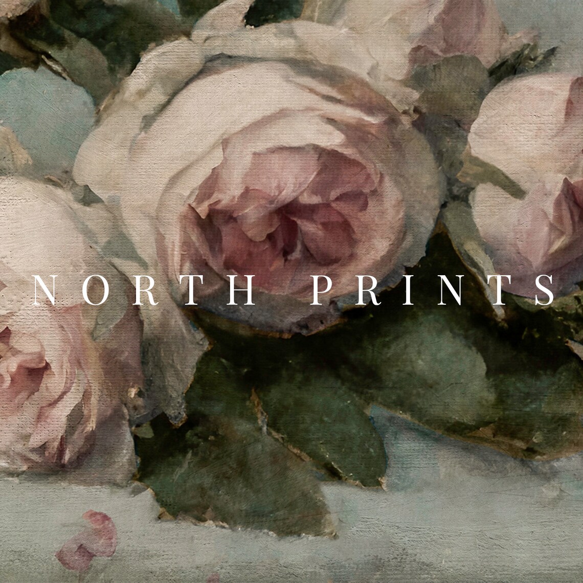 Pink Roses Vintage Flower Painting, Girls Room Decor - Image 3