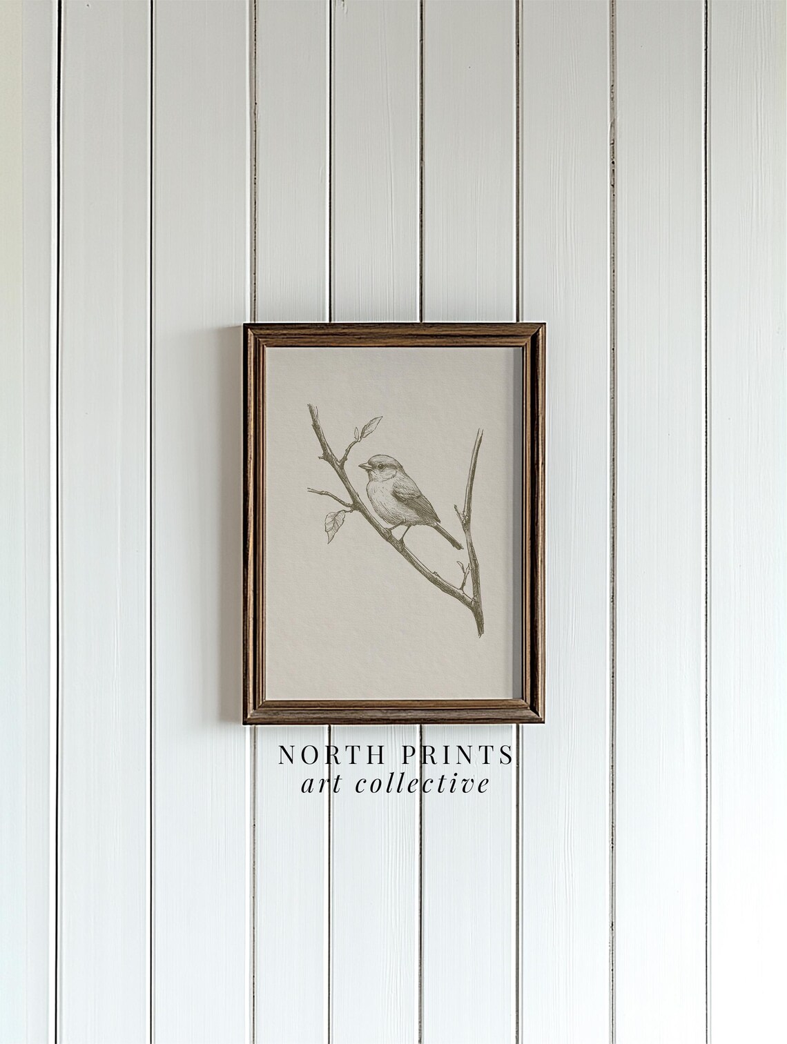 Minimalist Bird Sketch Art Print, Rustic Farmhouse Decor - Image 4
