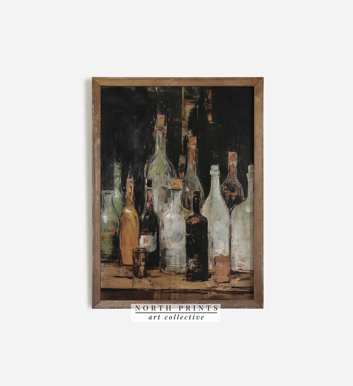 Abstract Bottle Vintage Fine Art Print, Dining Room - Image 2