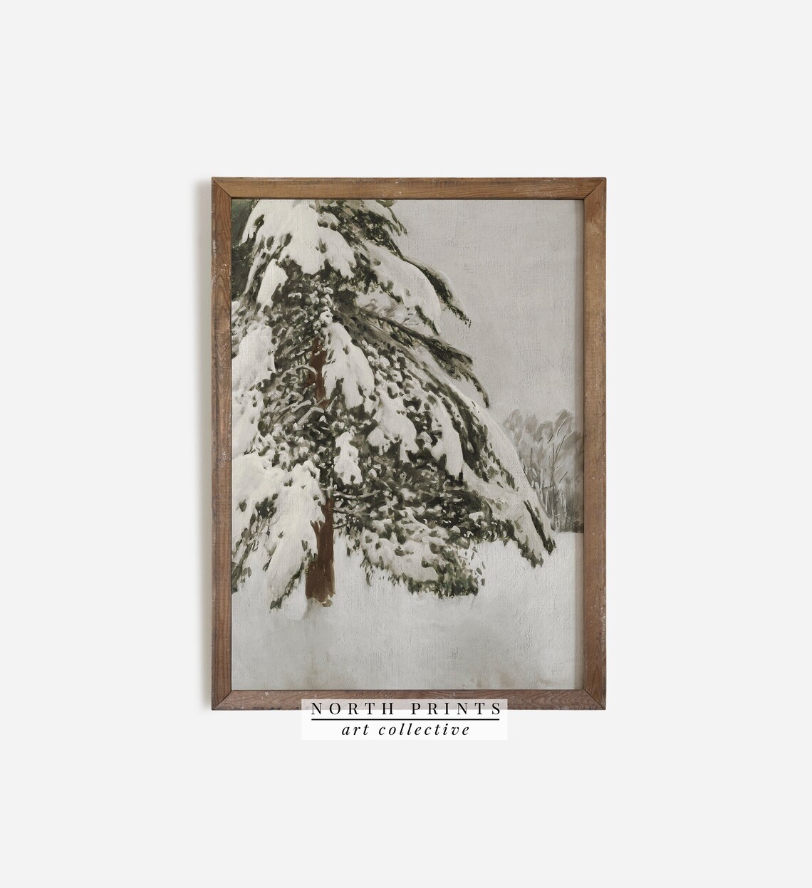 Country Christmas Snowy Pine Tree Forest Poster - Image 2