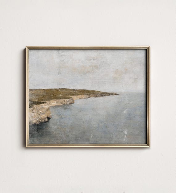 Australia Coastal Painting Minimalist Seaside Art Print