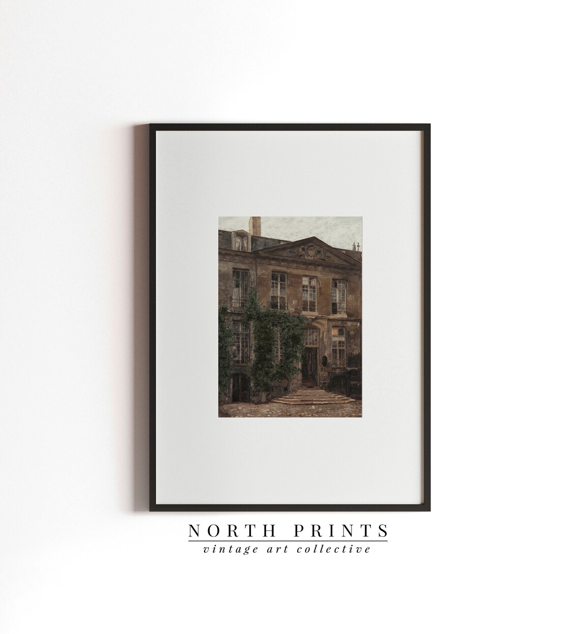 Vintage French Architecture Art Print, Warm Brown Aesthetic - Image 4